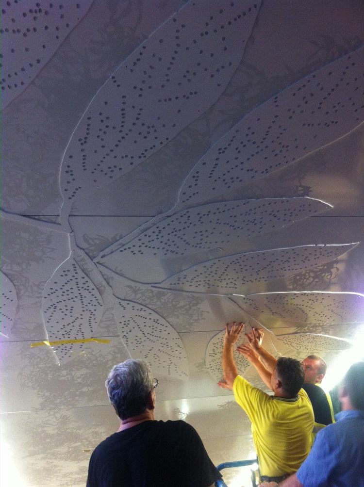 Installation of Looking Up by Jade Oakley, Westfield Parramatta